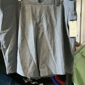 Perry Ellis Men's‎ Light Gray Flat Front golf Shorts moisture wicking, new